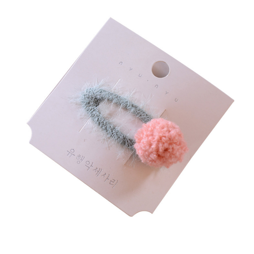 Цветочные аксессуары для волос XQ019 для девочек, заколки для волос, красочные детские помпоны, маленькие шерстяные модные заколки для волос, яркие веревки