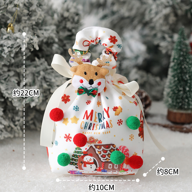 Piccola casa di Natale di piccole dimensioni + ciondolo alce (stile palla capelli)