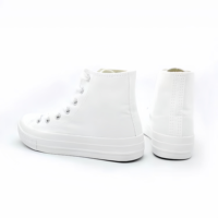 Chaussures en toile blanches classiques personnalisées pour hommes et femmes – Baskets décontractées montantes et basses, vente en gros directe usine