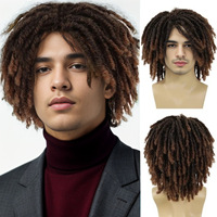 Perruque en dentelle tressée pour hommes, faite à la machine, en soie, style dreadlocks, pour tête complète, transfrontalière, Xuchang, style européen, américain, africain