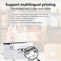 Xprinter Mini imprimante thermique couleur XP-D463B BT Etiquette d'expédition USB adressant Android Compatible avec les rouleaux de papier thermique