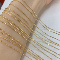 Collier de perles d'espacement plaqué or 18 carats de haute qualité avec chaîne en forme de O Accessoires de bijoux à la mode pour anniversaire