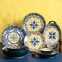 JW Nordic Bohemia Ensembles dassiettes en céramique Vaisselle de fête et décorations de table
