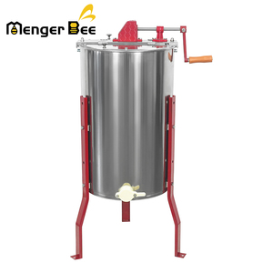 Extracteur de miel manuel Menger Bee 3 cadres EX-03S, cuve en acier inoxydable 201/304, paniers intérieurs, pieds, robinet à miel en plastique 38cm - Product Image 1