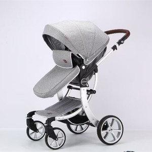Poussette bébé 2 en 1 avec siège réversible, cadre en aluminium pliable portable, berceau, poussette pour nourrissons - Product Image 2