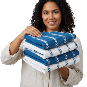 Poids lourd brodé multi-usages utilitaire main visage 100% coton bonhomme de neige chiffon à laver 35x75cm serviette de cuisine cadeau de nouvel an - Product Image 1