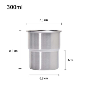 Taza de Café Apilable de Acero Inoxidable 304 para Pedidos al por Mayor, 300ml, Reutilizable, de Metal, para Café, Cerveza, Camping, Hogar y Catering - Product Image 4