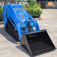 Livraison gratuite, mini-chargeuse sur pneus LOGWAY, hauteur de chargement maximale de 3167 mm, grande maniabilité pour les travaux de terrassement
