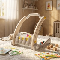 Tapis d'éveil musical 2-en-1 avec piano et éclairage, clavier musical multifonctionnel pour bébé, jouet de poussette, arche d'activités pour nourrisson, jouets pour bébé OEM
