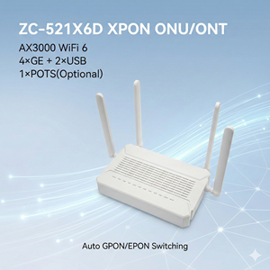 ZIKUN ZC-521X6D AX3000 WiFi6 XPON ONT ONU 4GE 2USB Módem Router Inalámbrico de Doble Banda 2.4G/5G con Chipset ZXIC, Garantía de 5 Años - Product Image 2