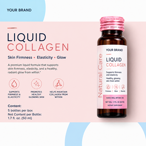 OEM Nicotinamide <b>Collagen</b> Oral <b>Liquid</b> with Glutathione for Skin Orange Flavor Drink 50ml - Product Image 2