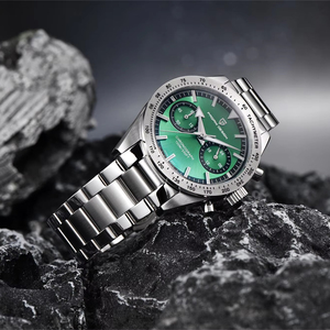 PAGANI DESIGN 1766 Nuovo <span class=keywords><strong>Orologio</strong></span> al Quarzo Retro Lusso con Fasi Lunari da Uomo Cronografo Sportivo Speedmaster da Polso Movimento VK64 Vetro Zaffiro AR - Product Image 5