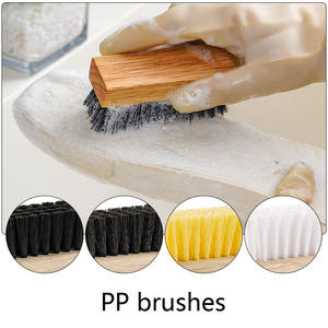 Brosse à chaussures à manche en bois massif à poils de cheval souples en PP pour cuir, <span class=keywords><strong>bottes</strong></span> - Product Image 6