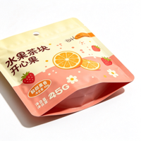Sachet souple de qualité alimentaire avec fermeture éclair, personnalisable, en plastique, pour l'emballage de fruits secs, de snacks et d'aliments secs