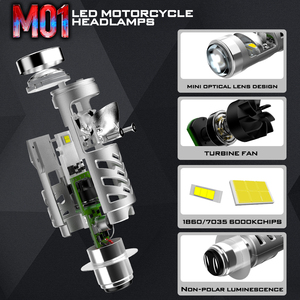 Mini objectif de moto M01 H4 BA20D P15D 27W 2700LM <span class=keywords><strong>nouveau</strong></span> modèle facile à installer étanche IP67 système d'éclairage automatique Canbus - Product Image 4