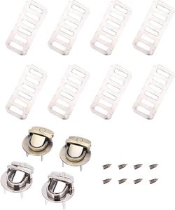 Fermoirs métalliques à clipser pour sacs et boîtes de rangement, pour la fabrication de sacs DIY et les boîtes de rangement, avec trous pré-percés - Product Image 1