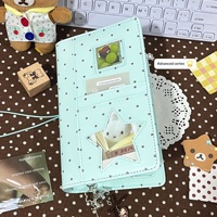 Nouvel agenda A6 élégant et minimaliste de style coréen, inspiré d'Instagram, imprimé, avec un motif délicat à pois et étoiles, en cuir PU