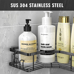 <strong>Shower</strong> Rack Stainless Steel <strong>Kitchen</strong> and Bathroom Mesh Storage Wall Mounted Metal Rack Organizer Bathroom Storage Shelves - Product Image 3