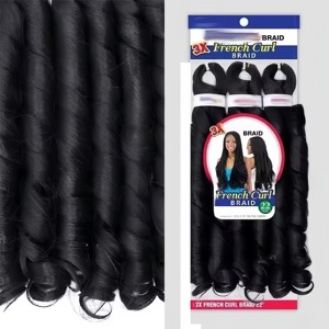 Extensiones de Cabello Sintético para <span class=keywords><strong>Trenzas</strong></span> Francesas, Fibra de Alta Temperatura, Rizado, 3X 22 Pulgadas 200g - Product Image 5
