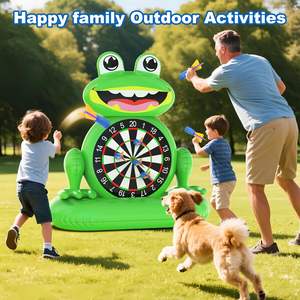 Jeu de fléchettes gonflable en forme de grenouille avec balles collantes pour enfants, en PVC - Product Image 6