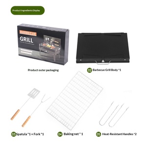 Parrilla de Barbacoa Plegable Portátil para Exteriores, Camping, Hogar y Patio, <span class=keywords><strong>Horno</strong></span> de Carbón Conveniente/Multifuncional Desmontable - Product Image 4