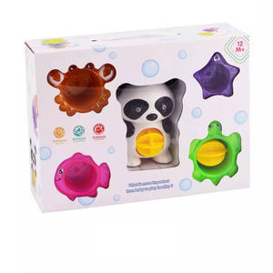 Jouet de bain pour bébé en plastique en forme de grenouille <span class=keywords><strong>avec</strong></span> drain d'eau, jeu interactif parent-enfant - Product Image 2