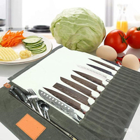 Cutter de cuisine sac de rangement huile cire toile anti-rayures pliant Chef sac Portable grande capacité Western Food Chef Kit