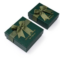 Quantité minimale de commande bas Logo privé personnalisé bijoux en carton Durable boîte de collier en papier rigide dur boîtes de bague de cadeau de noël