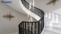 Clôture de sécurité décorative en métal pour balcon et jardin, en alliage d'aluminium moderne, pour l'intimité et la sécurité des escaliers extérieurs