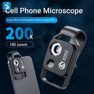 <span class=keywords><strong>Objectif</strong></span> de microscope à grossissement 200X pour <span class=keywords><strong>objectif</strong></span> d'appareil photo de téléphone, <span class=keywords><strong>objectif</strong></span> macro portable pour téléphone mobile - Product Image 2
