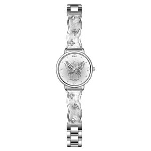 Reloj de Pulsera con Diseño de Mariposa y Esfera con Luz Lunar, Reloj de Cuarzo de Lujo Discreto para Mujer - Product Image 6