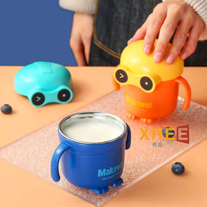 Tasse à boire pour bébé en acier inoxydable 304, tasse à boire droite pour la maison, tasse <span class=keywords><strong>anti</strong></span>-chute pour la maternelle - Product Image 4