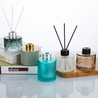 120ml Diffuseur sans feu Bouteille en verre Canne Bouteille en verre volatil Vitrail Aromathérapie Bouteille vide