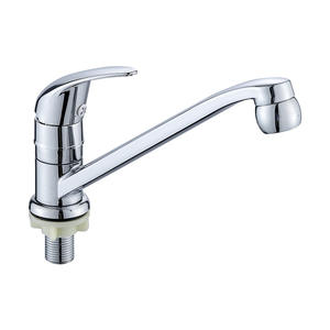 Grifo de Cocina Monomando con Caño Largo, Rotación de 360 Grados, Válvula de Cerámica, Montaje en Encimera, Estilo Contemporáneo - Product Image 1