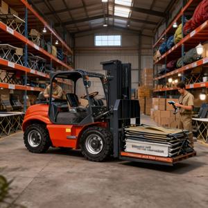 Carretilla elevadora de ruedas <span class=keywords><strong>todoterreno</strong></span> con motor diésel, tamaño pequeño para varias ocasiones - Product Image 3