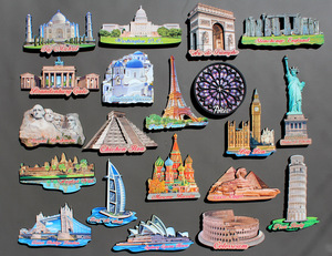 Adhesivo magnético para nevera, decoración del hogar con Francia, Estados Unidos, Gran Bretaña, Alemania, Grecia, Italia, Australia, Egipto, India - Product Image 5