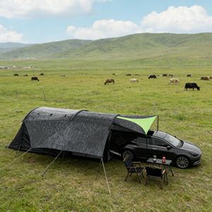 Tente de hayon pop-up imperméable de qualité supérieure avec auvent et annexe pour SUV, pour un espace de vie étendu et le camping en plein air - Product Image 5