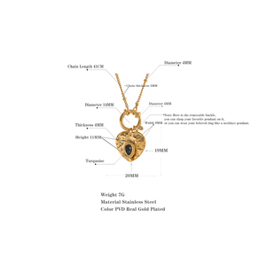 538 Charm Vintage <strong>Metal</strong> Heart Pendant Stainless Steel Necklace <strong>Gold</strong> Chain <strong>Collar</strong> Fashion France Trendy Jewelry Bijoux - Product Image 6