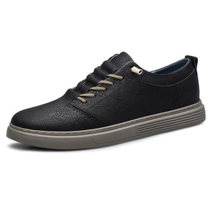 Zapatos Deportivos Casuales con Punta Redonda para Hombre, de Cuero Moderno, Cómodos y Transpirables - Product Image 1