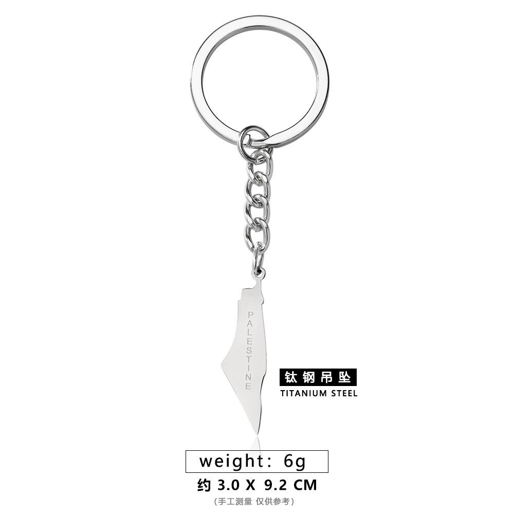 Mapa de letras de acero titanio-plata