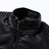 Blouson en cuir PU homme, de motard, décontracté, Vintage, pour motard, poche, nouveauté, automne