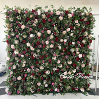 L-R513 Fleurs artificielles 5D roses mélangées de haute qualité en gros pour la décoration de mariage et de fête, mur de fleurs artificielles le plus vendu
