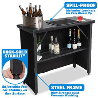 Comptoir de Bar Pliant en Métal Personnalisé, Design Moderne, Portable et Abordable, pour Hôtellerie de Plein Air