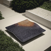 Plateau de service plat en acier inoxydable, 10.6 pouces, grand format, style japonais, pour buffet, prix de gros