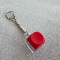 Porte-clés rétro rond avec capuchon de touche, testeur de commutateur de clavier, jouet anti-stress avec LED en option, cadeau