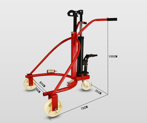 हाथ हाइड्रोलिक तेल ड्रम ट्रक 350 किलोग्राम पुश कार्ट व्हीलबैरो मैनुअल पैलेट ट्रक हाइड्रोलिक ट्रॉली - Product Image 6