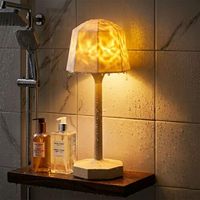 Lampe de douche étanche, projecteur d'ondes océaniques à 16 couleurs changeantes, lumière LED rechargeable à effet d'ondulation d'eau, veilleuse sans fil télécommandée