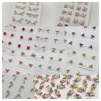 Joyería XUPING al Por Mayor Pendientes Jingjing de Piedra Colorida y Cristal con Corazón y Flor, Aretes de Moda Bañados en Oro de 14K para Mujer