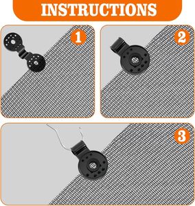 Màu Đen Chất Lượng Cao Vải Bóng Râm Nhiệm Vụ Nặng Nề Khóa Grip Mái Hiên Kẹp Grip Vòng Bóng Râm Net Clip Cho Ngoài Trời - Product Image 3
