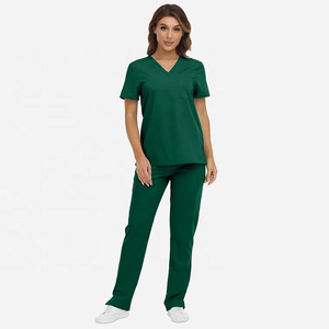 Conjunto de Ropa Quirúrgica para Mujer, Conjunto de Uniforme de Enfermería Unisex, Ropa de Trabajo Quirúrgica de Color Sólido - Product Image 4